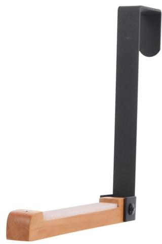 HONMEET Organisateur de Porte en Fer Noir sans Perçage, Crochet Porte-manteau Suspendu Arrière, Support Porte-bagages Mural, Cintre Porte-chapeaux pour Manteaux, Paquet et Serviettes,
