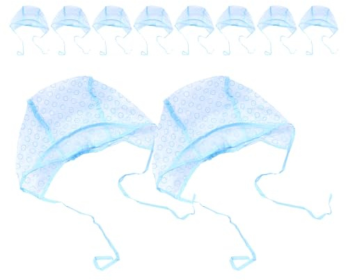 Mobestech Cuffie per Mèches con Fori 10 Pezzi con Mantello Protettivo Riutilizzabili per Colorazione e Glassatura Chioma per Donne e Uomini Uso Professionale e Casalingo