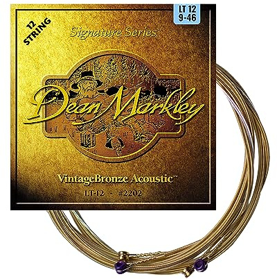 Dean Markley 2202 Jeu de 12 cordes pour guitare folk Tirant light (Import Royaume Uni)