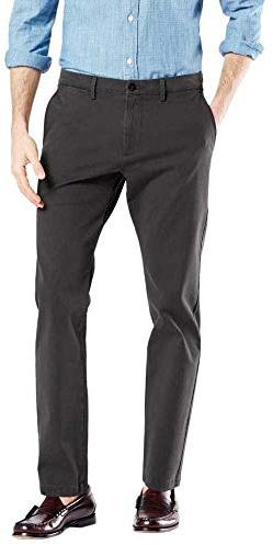 Dockers Men's Smart 360 Flex Chino Slim Casual Pants, Steelhead, 34W / 32L