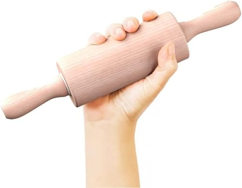 French Rolling Pin 17 Inch-Smooth Tapered Wood Roller To Roll Dough Easily