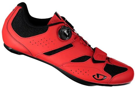 Giro Savix II - Zapatos de Hombre, Color Negro y Rojo Brillante, 44