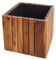 Pflanzkasten HWC-L24, Pflanzkübel Blumentopf Blumenkasten, eckig 32x32x32cm Outdoor Akazie Holz FSC®-Zertifiziert, braun
