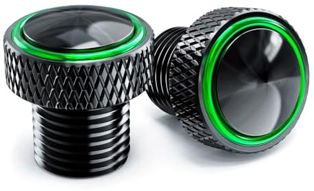 MOWOK 2 pezzi M10 tappi specchietti moto accessori per Z900 Z650 2025 2026 Z1000 Z750 Z800 Z400 Z900RS Z250 Z300 Tappo per fori specchietti retrovisori per Moto Specchio Foro Tappo (Verde)