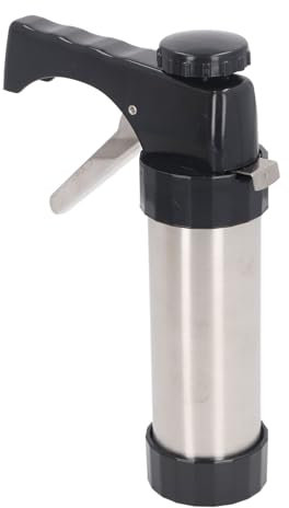 Cookie Press, Stainless Steel Churro Maker Machine, Cake Dessert Decorating Syringe with, for Biscuit Maker, Frosting Piping Kit for Cupcake Decoration
