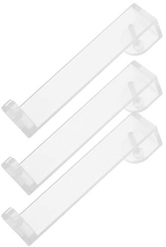 Clip de Support pour Aquarium à Vide, Ajustable, Acrylique, 3 Pièces | Fixation Transparente, Rainures Hautes et Basses, Bouton Latéral, Conception Bidirectionnelle à Angle Droit