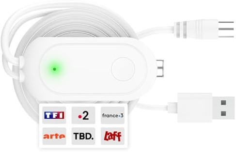 2026 TV-antennförstärkare - signalförstärkare för TNT/DVB-T2 - kompatibel med digital-TV, Full HD och 4K UHD - förbättrad stabil mottagning - enkel installation med koaxialkabel