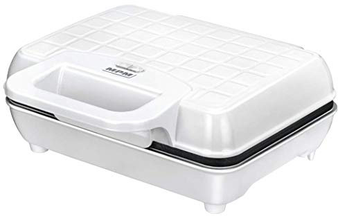 MPM MGO-25 Gofrera Profesional para 2 gofres Belgas Gruesos, Placas Antiadherente, Temperatura automática, Blanca 1000W, 1000 W, 0 Decibeles