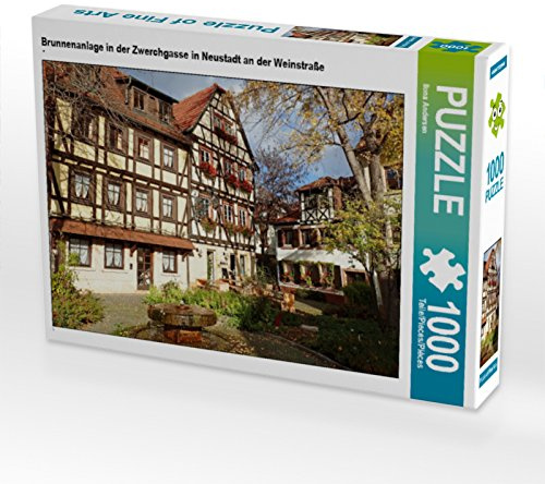 CALVENDO Puzzle Brunnenanlage in der Zwerchgasse in Neustadt an der Weinstraße 1000 Teile Puzzle quer | Lege-Größe cm Foto-Puzzle für glückliche Stunden