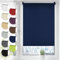 Verdunkelungsrollo Klemmfix ohne Bohren 60cm x 130cm Dunkelblau Verdunklungsrollo Fensterrollo Rollo Seitenzugrollo Klemmrollo für Fenster & Tür