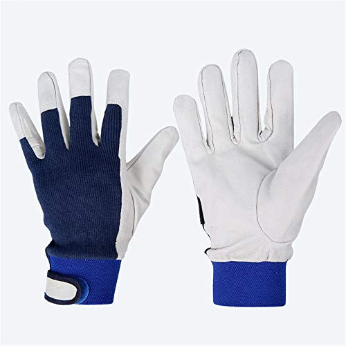 DYHQQ Gants de soudage en Cuir de chèvre Arc de précision avec Doublure en Kevlar, Gants de soudage TIG, 10 Pouces,3pair