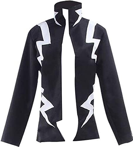 Poetic Walk Anime Mens Daily Cosplay Black Cloak Cosplay Costume Jacket Coat Only (Mens-S, Black)