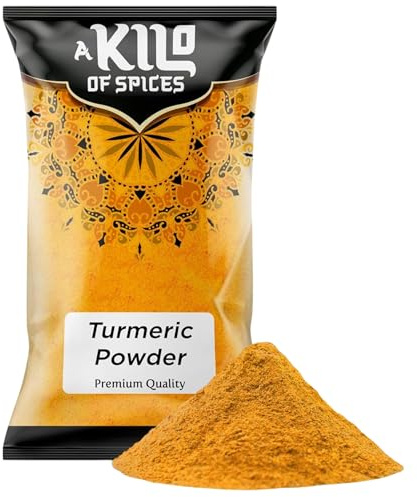 A Kilo of Spices | Turmeric Powder 1Kg | Freshly Packed for Cooking, Health & Wellness | Ideal for Curries, Smoothies & Golden Milk | Essential Ingredient for Traditional Recipes & Everyday Cooking