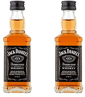 Jack Daniels No. 7 Whiskey 5cl Miniature x 2 Bottles | 40% ABV