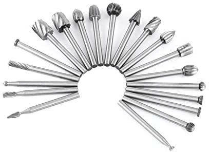 Lima giratoria esférica de acero, Fresa Giratoria Esférica Rápida Acero,Lima giratoria Amoladora angular Rectificado Cabezal de pulido,para taladro, pulido y grabado (20pcs)