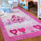 Mazovia Kinderzimmerteppich Antirutsch - Waschbar bis 30 Grad - Prinzessin Schloss - Kurzflor Kinderteppich Teppich für Kinderzimmer - ÖKO-TEX - Teppiche Mädchen Rosa Pink 160 x 230 cm
