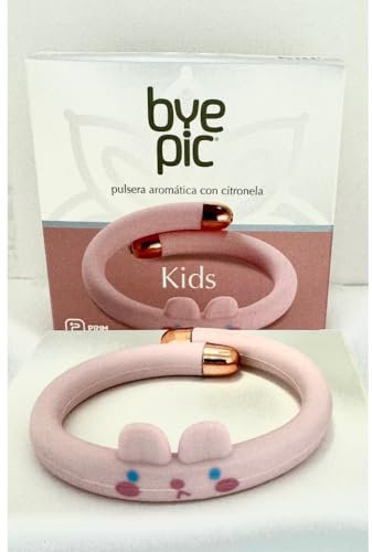 PRIM-BYE PIC- Pulsera antimosquitos aromática con citronela (ROSA)