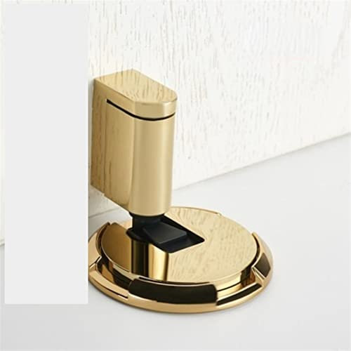 Nicht stanzbarer Türstopper, automatischer Boden-Türstopper, Möbelbeschläge, Gold, Schwarz, Grau, Stopper for Tür, winddichte Türstopper, 1 Stück (Color : Gold)