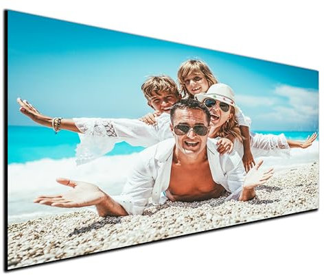 DARO Design Bild auf Leinwand personalisiert 50x70 cm – HDF-Platte 6 mm mit Wandhaken – Moderne Schlafzimmer Bilder Leinwände – Wanddeko für Wohnzimmer – Fotogeschenke mit eigenem Foto