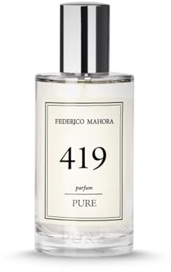 PURE 419 Perfume Femenino 50 ml – Cítricos, Toronja & Bergamota – Melón & Durazno – Jazmín, Almizcle & Ámbar Gris – Fragancia Acuática Fresca 20%