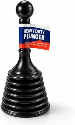 Plunger Toilet Sink Drain Bath Unblocker Cleaner Pump Plunger Ideal for Kitchens Bathrooms Sinks Bowls Baths Waste Pipes Showers Plumbers Plunger Powerful Unblocker Tools (Pack of 1) (Dark Black)