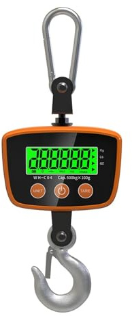 Báscula de grúa Digital LCD, báscula colgante con gancho de peso resistente, herramienta de pesaje, báscula electrónica Industrial de 300kg/500kg opcional(300kg 50g)