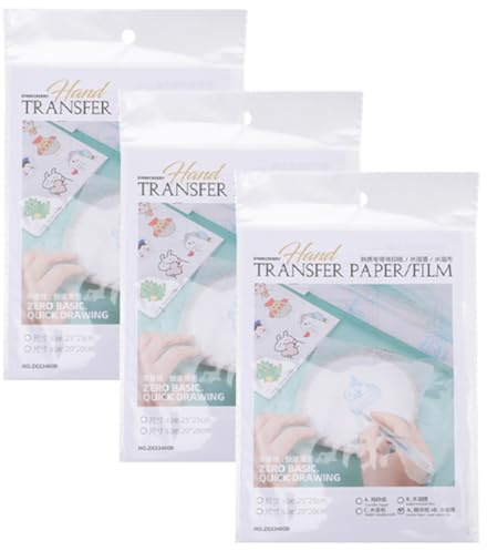 GRADENEVE Pellicola Solubile in Acqua per Ricamo in Carta PVA Bianca Stabilizzatore Lavabile per Progetti di Ricamo e Fai da Te su Capi e Tessuti