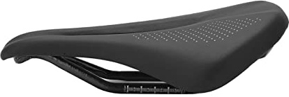 SUNGOOYUE Cykelsadel Kolfiber Läder Cykelsits Sadel 155mm Hollow Road Kudde 164g Ersättningssits för Cykling Pendling Träningsryttare Herr Dam Svart