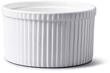WM Bartleet & Sons 1750 T160 Traditional Porcelain Professional Soufflé Dish, 14cm Diameter, 750ml Capacity – White
