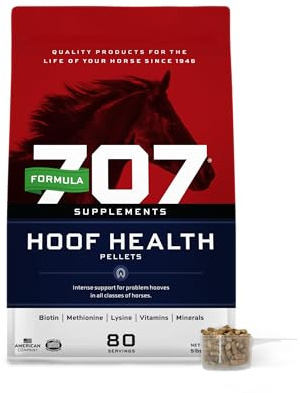 Formula 707 Hoof Health Equine Supplement 5 lb Bag - 80 Servings – Biotin, Amino Acids, and Minerals to Improve and Support Healthy Horse Hooves
