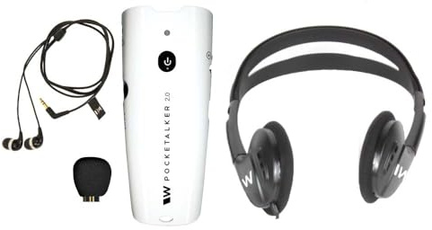 Williams Sound Pocketalker 2.0 Hearing Amplifier | Easy-to-Use Hearing Amplifier for Seniors | Amplified Sound Assistive Listening Device with Headphones for Elderly | Hearing Assist Earbuds