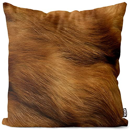 VOID Löwenfellmuster Kissenbezug Kissenhülle Outdoor Indoor Löwe Fell, Kissen Größe:50 x 50 cm