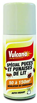VULCANO - Aérosol Anti PUNAISES DE LIT & PUCES, auto-vidant 150 ml