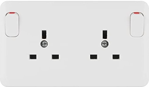 Schneider Electric Lisse 13A 1- 2 Gang Converter with Outboard Rockers, 2 Gangs