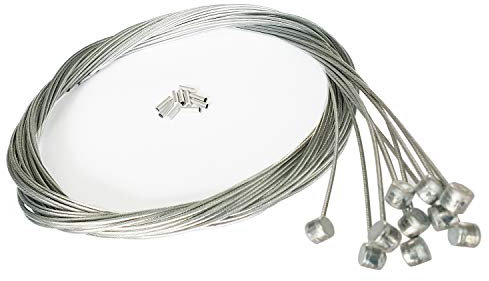 10 STK. Innenzug Bowdenzug Fahrrad Bremszug 2,2 m Ø 1,5 mm inkl. Endhülsen