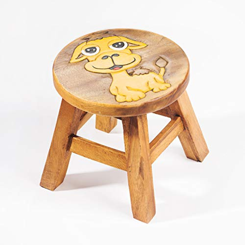 FairEntry Tabouret pour enfant en bois massif avec motif animal Dromadar, chameau, 25 cm de hauteur d'assise pour notre groupe de sièges pour enfants