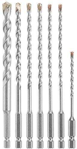 Bosch 7-tlg. Sechskantschaft Hammerbohrer Steinbohrer Set LBHXS7U