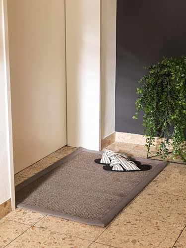 benuta Nest Sisal Naturfaser Teppich Sana - Grau 60x90 cm - Robuster Teppich für Esszimmer & Wohnzimmer - 100% Sisal Naturfaser - Zeitloses Design