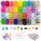 Vocmeike 2200 Pcs Loom Gummibänder Armband Machen Kit für Mädchen Jungen DIY Handicraft Geschenk Schulprojekt