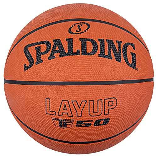 Spalding - TF-50 - Klassische Farbe - Basketball - Anfängerball - Material: Gummi - Outdoor - Anti-Rutsch - Hervorragender Grip - Sehr widerstandsfähig - Nicht aufgeblasen (4)