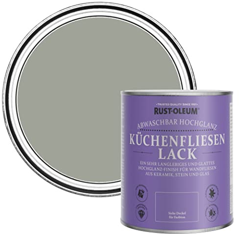 Rust-Oleum Green Water-Resistant Kitchen Tile Paint in Gloss Finish - Tea Leaf 750ml