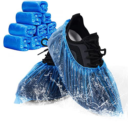 Flintronic Schuhüberzieher Einweg, PE Schuhuberzieh, 40 Stück (20 Paar), Einweg Schuhüberzug, Rutschfest und Wasserdicht, um Schuhe/Fußböden/Teppiche Sauber und Ordentlich zu Halten