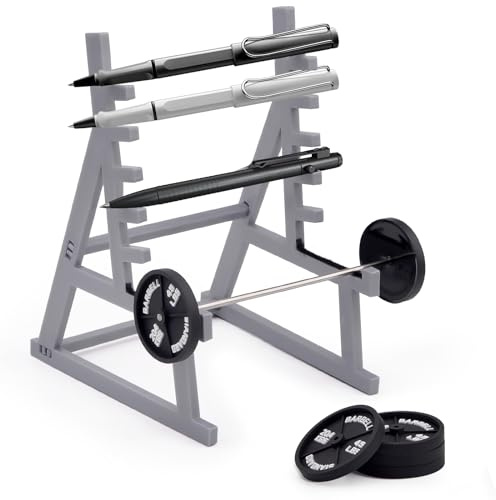 Vibbang Porte-stylo Squat Rack, Porte-crayon Organisateur Stationnaire, Ornements de Forme d'équipement de Forme Physique Porte-stylos Support, Porte-Stylo Présentoir Squat Rack (A)
