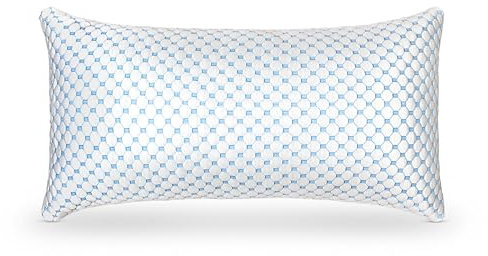 Kopfkissen 40x80 cm mit abziehbarem Bambusfasern Bezug, Reißverschluss perfektes kühlendes härteverstellbares waschbares bequemes weiches Mikrofasern Kissen (1er Pack)