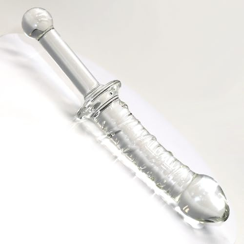 9 Inch Glass Double Ended Dildo Sword Handle Sex Toy