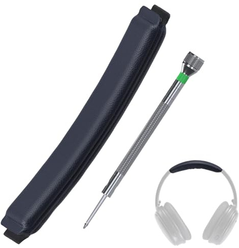 Stirnband Ersatz für Bose QuietComfort 35, 35 II, 45 (QC35, QC35 II, QC45) Over-Ear Kopfhörer von MMOBIEL – Protein PU Kopfbandpolster - Headset Kopfkissen-Abdeckung Reparaturteil – Blau