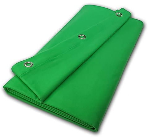 MoltonMarkt B1 Molleton de scène confectionné – Rideau Molleton occultant Opaque avec œillets de 16, idéal pour Film, Photo, théâtre & événements – 3 x 3 m, 300g/m2, Greenbox