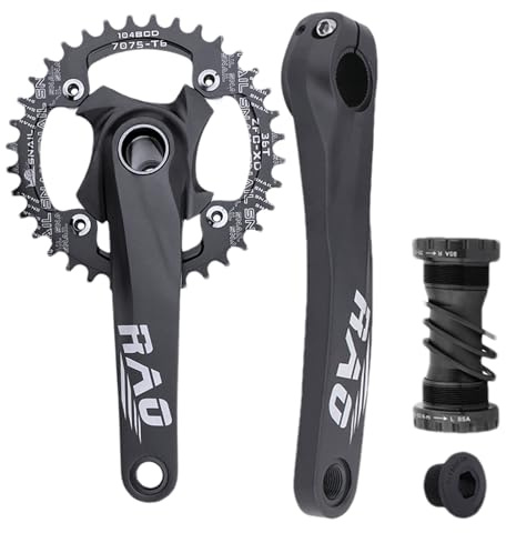 YNPQTDS Cykelvev – 170 mm ihåligt integrerat cykelkedjekrans, lätt kedjehjul i aluminiumlegering, smal bred kedjering för pendling vägcykling mountainbike