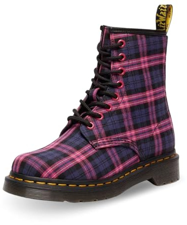 Dr. Martens womens 1460, Pink Multi Tartan, 9 UK