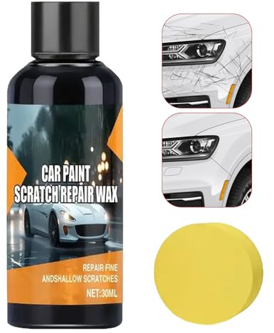 Nettoyant pour Rayures de Véhicules,Restaurateur de Rayures de Peinture Auto avec Tampon Polisseur - 30ml Pâte Composée Restauratrice de Détail Automobile pour Berline Camion Camping-car Moto SUV